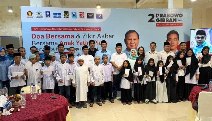 TKD Prabowo-Gibran Sumut Gelar Doa dan Dzikir Bersama Anak Yatim