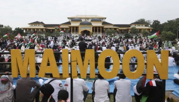 Aksi Bela Palestina di Istana Maimoon Dihadiri Ribuan Umat Muslim