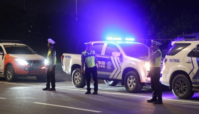 Jajaran Polres Langkat Patroli Blue Light di Masa Kampanye