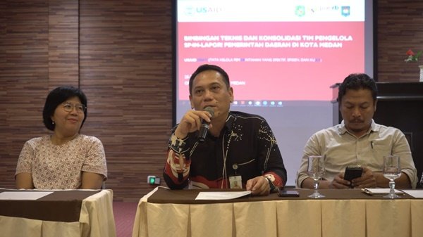 Bimtek dan Konsolidasi Tim Pengelola SP4N LAPOR! Pemko Medan, Rabu (28/2) di Hotel Sakura. (seputaranindonesia.com/istimewa)