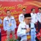 Ketua Komisi Pemilihan Umum (KPU) Sumatera Utara, Agus Arifin dan jajarannya saat melakukan konfrensi pers pada hari terakhir pendaftaran Cagub dan Cawagubsu, Kamis (29/8). (seputaranindonesia.com/Ismail)