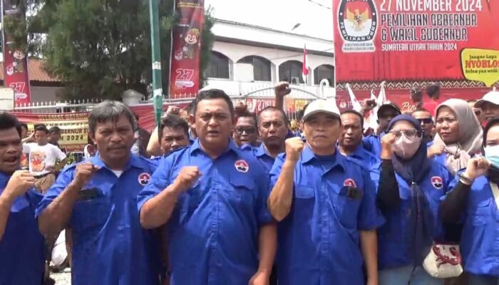 Ribuan Pendukung Bobby Nasution Serbu KPU Sumut: Target Menang 90% di Medan!
