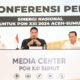 Menteri Pemuda dan Olahraga (Menpora) Ario Bimo Nandito Ariotedjo  saat memberikan keterangan pers di Media Centre PON XXI Wilayah Sumatera Utara, Jum'at (13/9) malam. (seputaranindonesia.com/Istimewa)