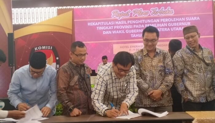 KPU Sumut Tetapkan Hasil Pilgub 2024, Bobby-Surya Unggul dari Edy-Hasan