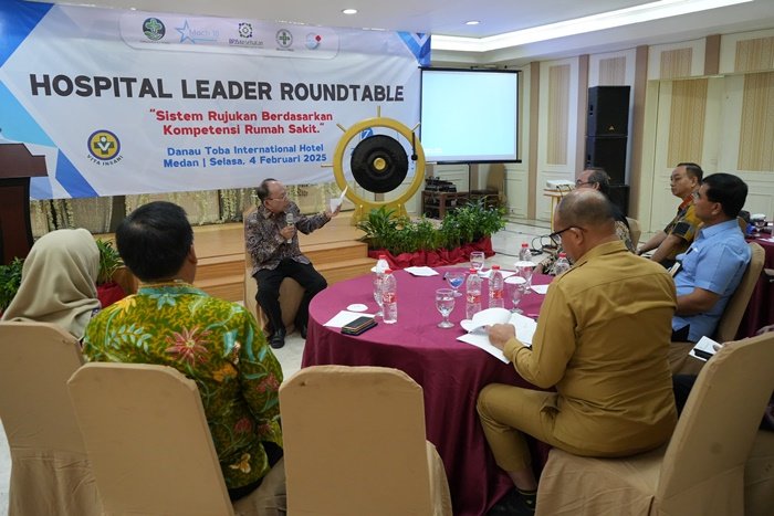 Pemko Medan menyambut baik sekaligus mengapresiasi berlangsungnya Hospital Leader Roundtable dengan mengangkat  tema "Sistem Rujukan Berdasarkan Kompetensi Rumah Sakit".