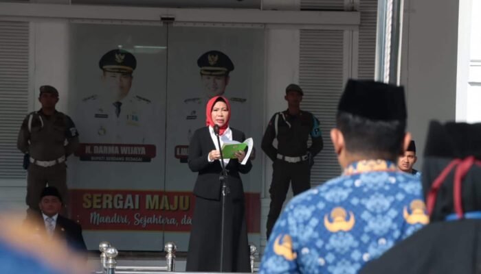 Upacara Hari Otonomi Daerah ke-29 di Sergai, Sekdakab Bawa Pesan Panas Mendagri Tito Karnavian