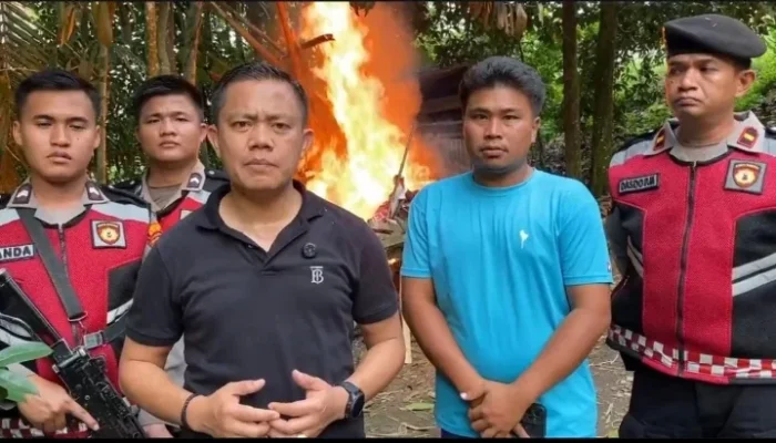 Bandar Sabu di Sibolangit Dibekuk, Polisi Bakar Dua Barak Narkoba