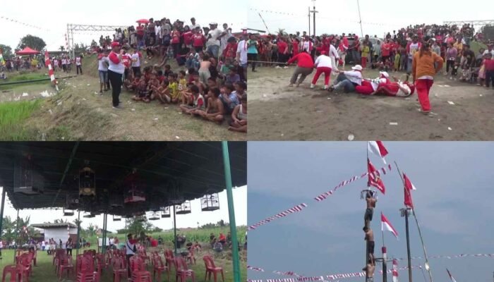 Suasana Meriah HUT RI ke-80 di Medan Denai, Terong Hijau Besar Patah hingga Emak-Emak Terjungkal Tarik Tambang