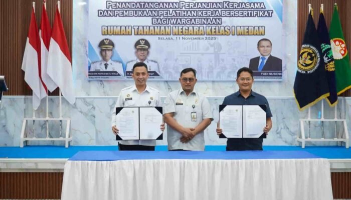 Tingkatkan Pembinaan, Pemko Medan–Rutan Kelas I Medan Jalin Kerja Sama Pelatihan Kemandirian Warga Binaan