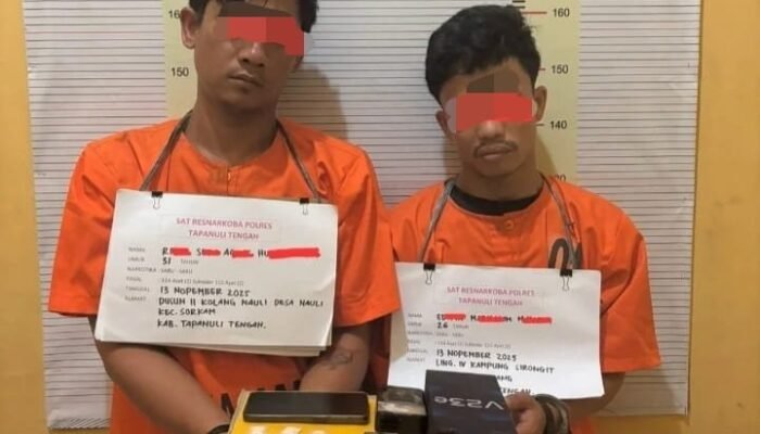 Jaringan Sabu Tapteng–Sibolga Terungkap, Dua Tersangka Ditangkap Polisi