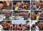 Empat Rumah Terbakar di Kelurahan Denai, PAC PP Bergerak Cepat Salurkan Bantuan