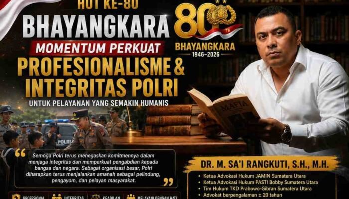 HUT Bhayangkara ke-80, Dr. M. Sa’i Rangkuti Dorong Polri Perkuat Integritas dan Perluas Pendekatan Restorative Justice