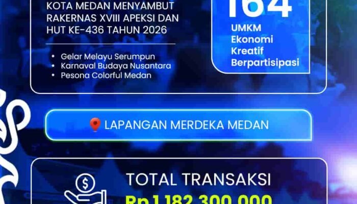 UMKM Ekraf Bukukan Omzet Rp1,18 Miliar, Rangkaian HUT ke-436 Kota Medan Jadi Magnet Wisata dan Budaya
