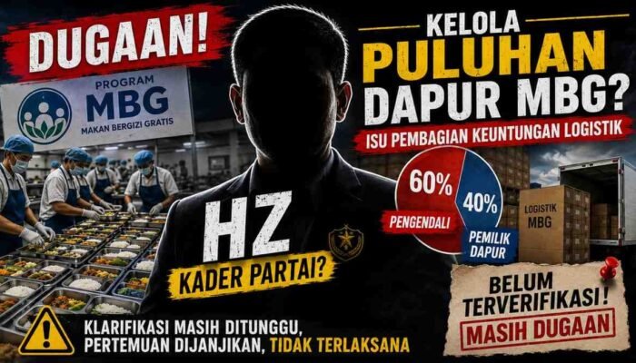 Dugaan Kader Partai Berinisial HZ Kelola Puluhan Dapur MBG Jadi Sorotan, Isu Pembagian Keuntungan Logistik Belum Terverifikasi