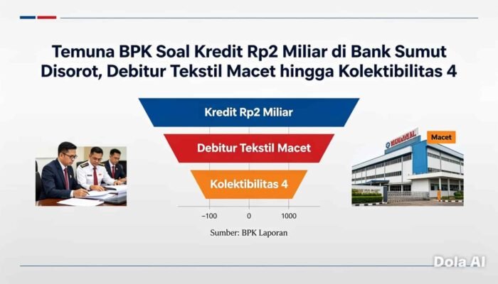 Temuan BPK Soal Kredit Rp2 Miliar di Bank Sumut Disorot, Debitur Tekstil Macet hingga Kolektibilitas 4