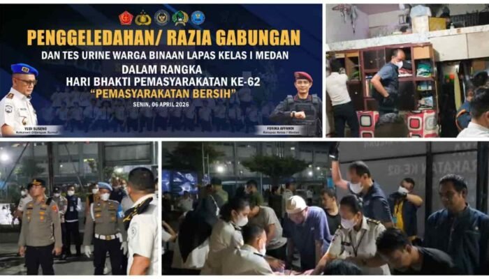 Bantah Isu Narkoba, Lapas Kelas I Medan Gelar Razia Malam dan Tes Urine 500 Warga Binaan