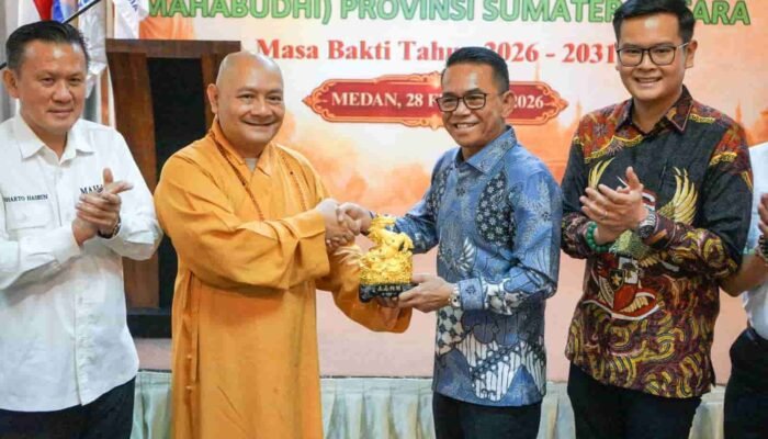 Wakil Wali Kota Medan Hadiri Pelantikan Mahabudhi Sumut 2026–2031, Dorong Sinergi Perkuat Kerukunan Umat